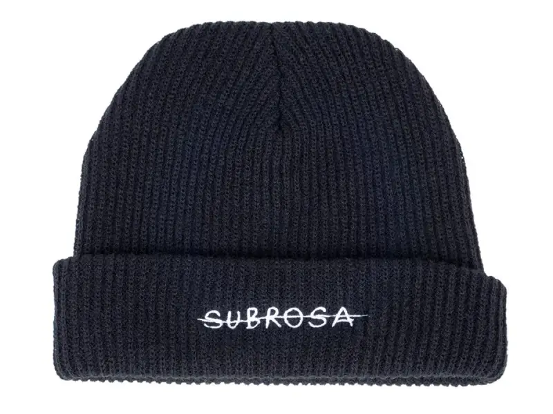 Subrosa Bikes "Crossed" Beanie - Black/White