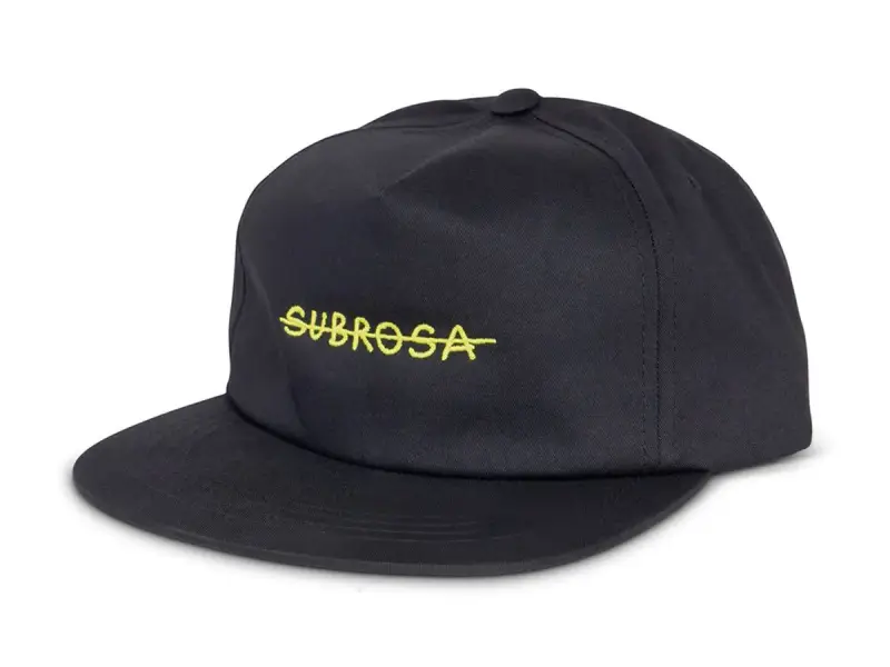 Subrosa Bikes "Crossed Snapback" Cap - Black/Yellow