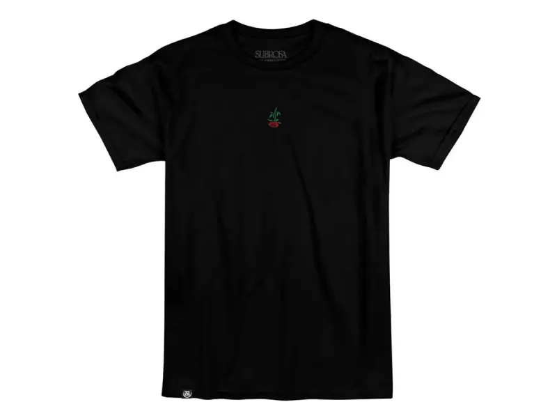 Subrosa Bikes "Rose Embroidery" T-Shirt - Black