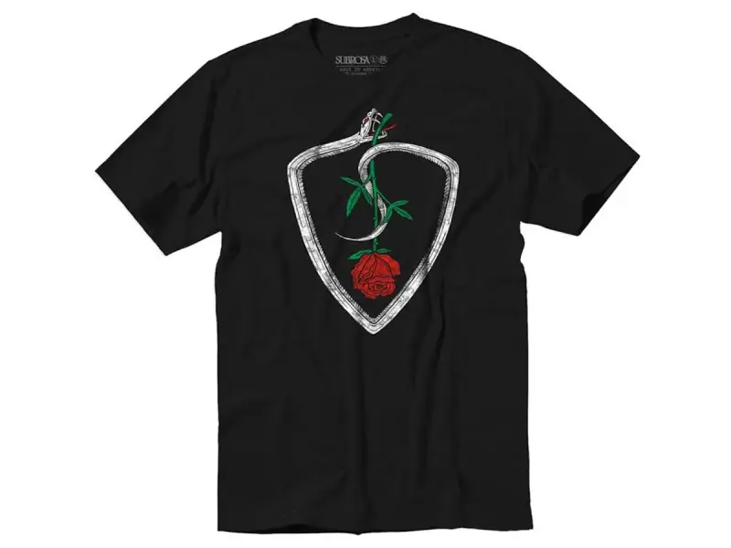 Subrosa Bikes "Snake Shield" T-Shirt - Black