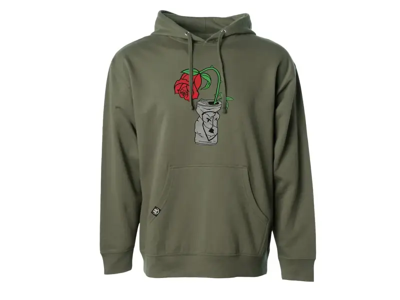 Subrosa Bikes "Trashed Can" Hooded Pullover - Army Green