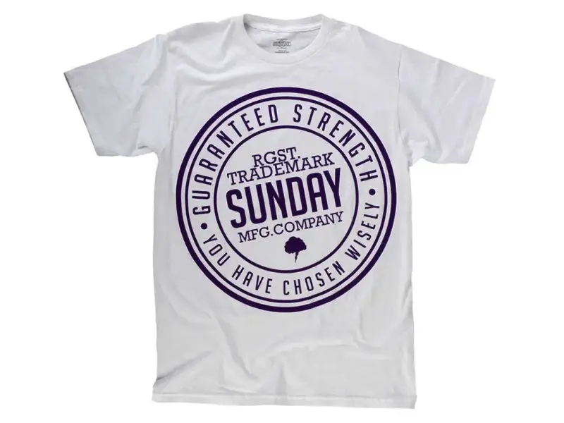 Sunday Bikes "Extra Strength" T-Shirt - White/Purple