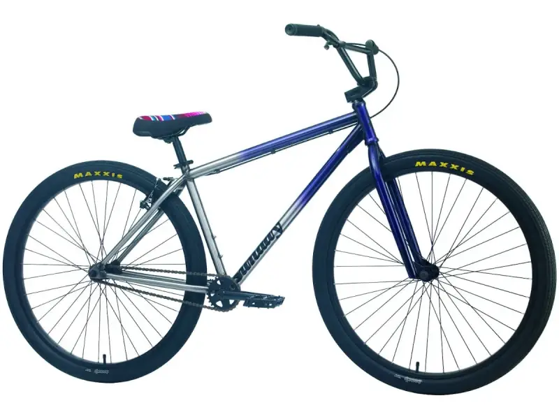 Sunday Bikes "High C 29" 2022 BMX Cruiser Bike - Trans Purple Raw Fade - 29 Inch