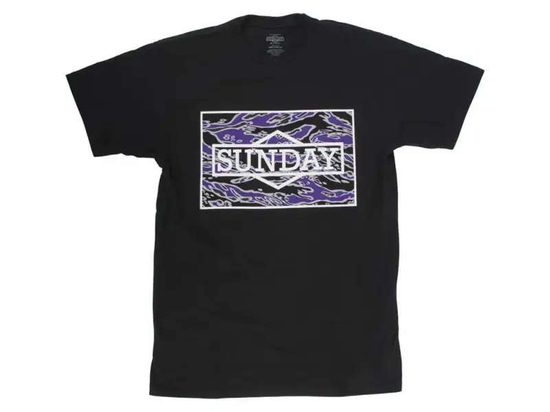 Sunday Bikes "Tiger Tie Dye" T-Shirt - Black/Purple
