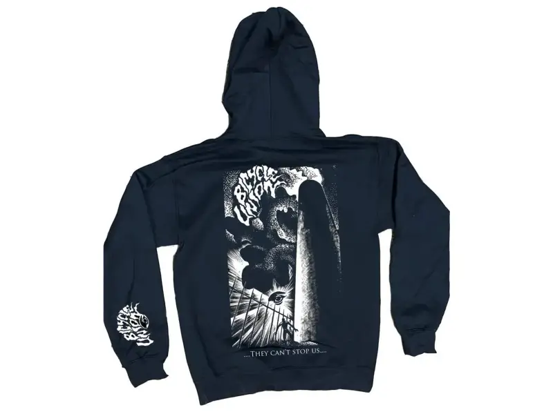 Bicycle Union "Stop Us" Hooded Pullover - Black