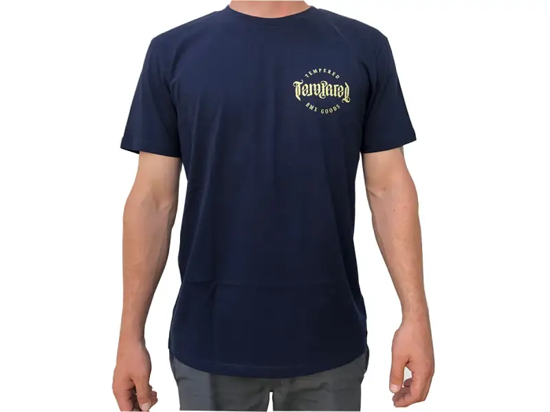 Tempered Bikes "BMX Goods" T-Shirt - Navy Blue