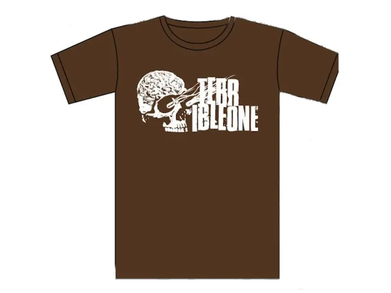 Terrible One "Brainskull" T-Shirt - Brown