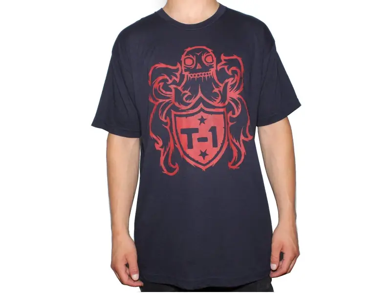 Terrible One "Crest" T-Shirt - Dark Blue/Red