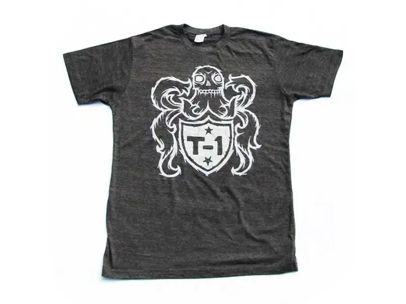 Terrible One "Crest" T-Shirt - Grey/White