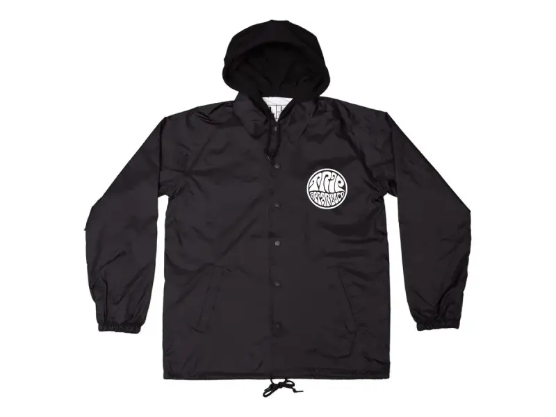 The Trip "Psych Hooded" Windbreaker Jacket - Black