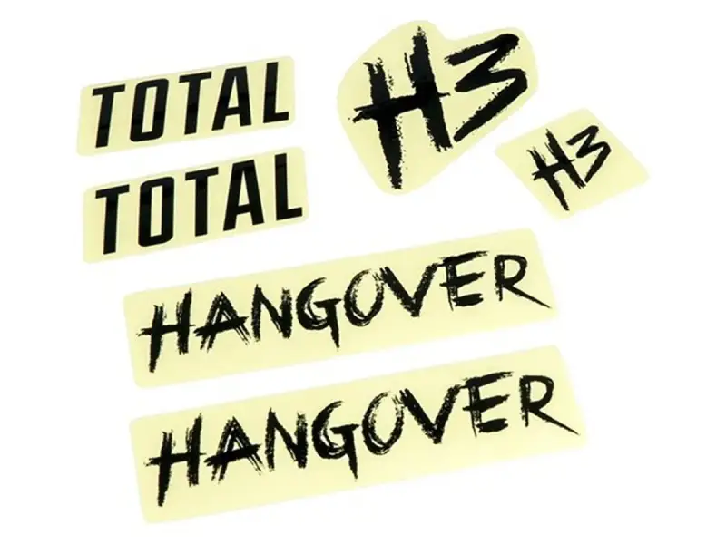 Total BMX "Hangover H3" Rahmen Stickerset