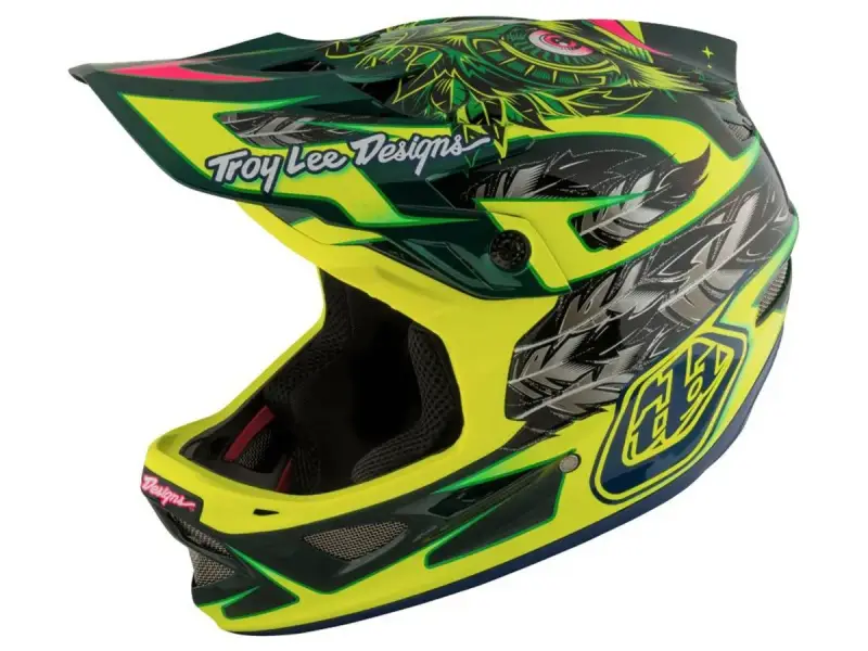 Troy Lee Designs "D3 Carbon" Fullface Helmet - Nightfall Green (MIPS)