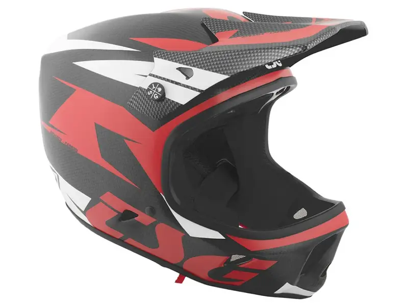 TSG "Advance Carbon Graphic Design" Fullface Helm - Red-White
