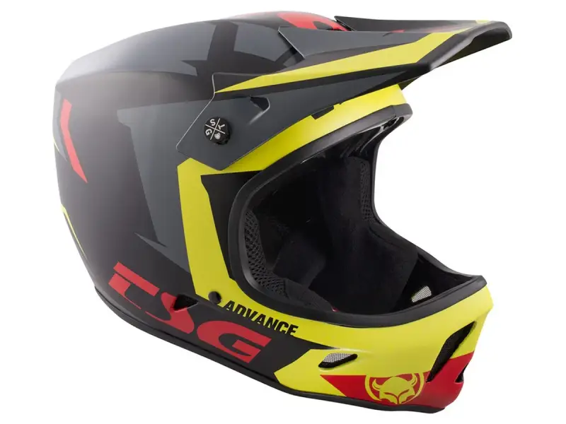 TSG "Advance Graphic Design" Fullface Helm - Buzz-Yellow-Red