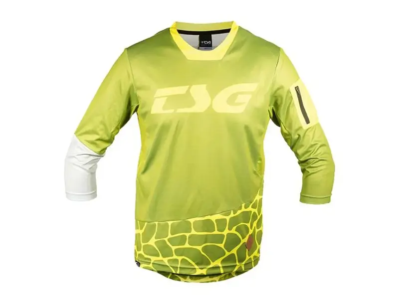 TSG "AK3 Jersey" 3/4 Longsleeve - Olive/Yellow