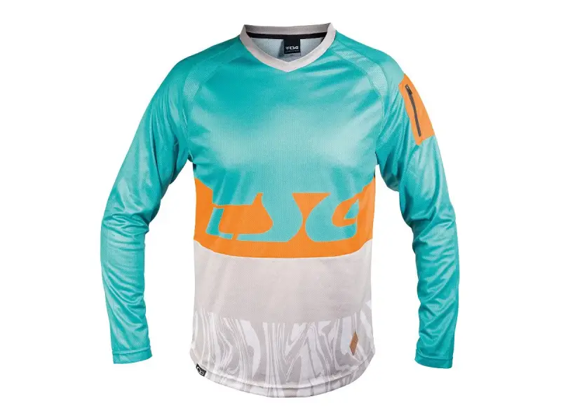 TSG "Breeze Jersey" Longsleeve - Turquoise-Acid Orange
