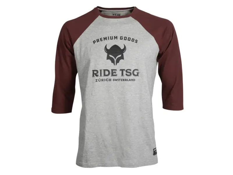 TSG "Origins Raglan" 3/4 Longsleeve - Heather Grey/Red