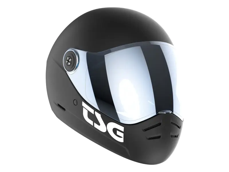 TSG "Pass 2.0 Solid Color" Fullface Helm - Satin Black