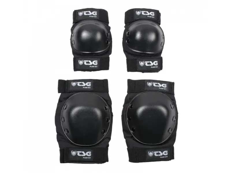TSG "Plain" Knee + Elbows Pads Set - Black