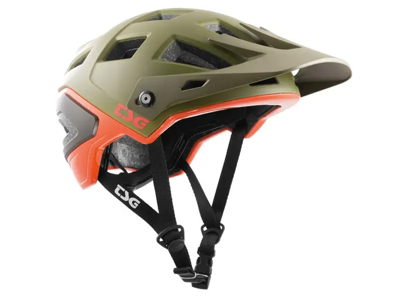TSG "Scope Graphic Design" Trail MTB Helmet - Army Moss-Orange