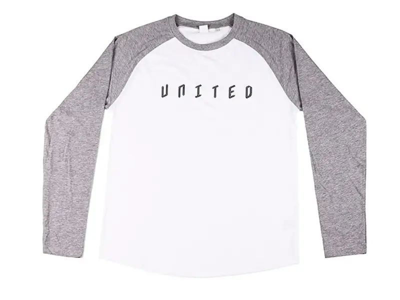 United Bikes "Baseball" Longsleeve - White/Grey