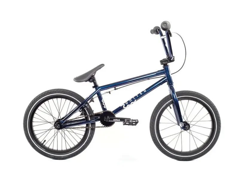United Bikes "Recruit 18" 2018 BMX Rad - 18 Zoll - Gloss Black / Blue Speckle