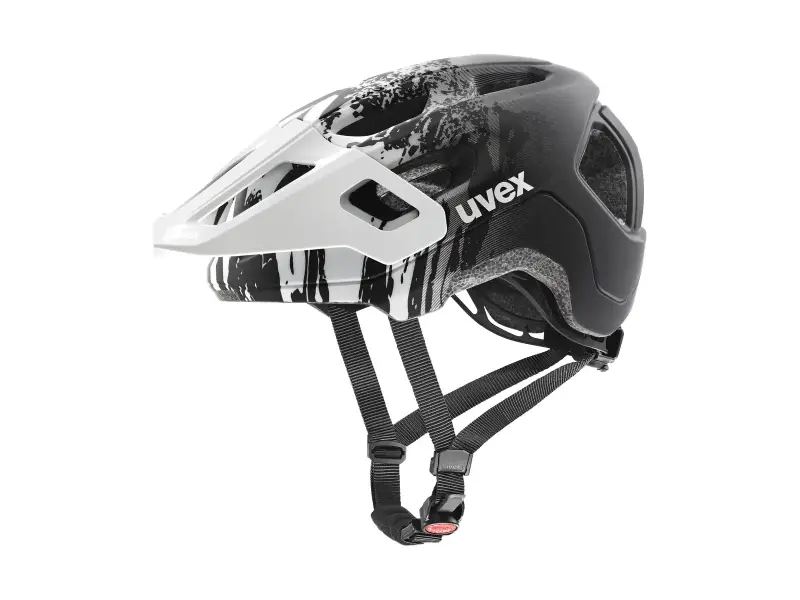 uvex "react jr." MTB Helm - White-Black Matt (Kids)