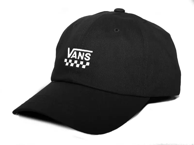 Vans "Checked Curved Bill Jockey" Cap - Black