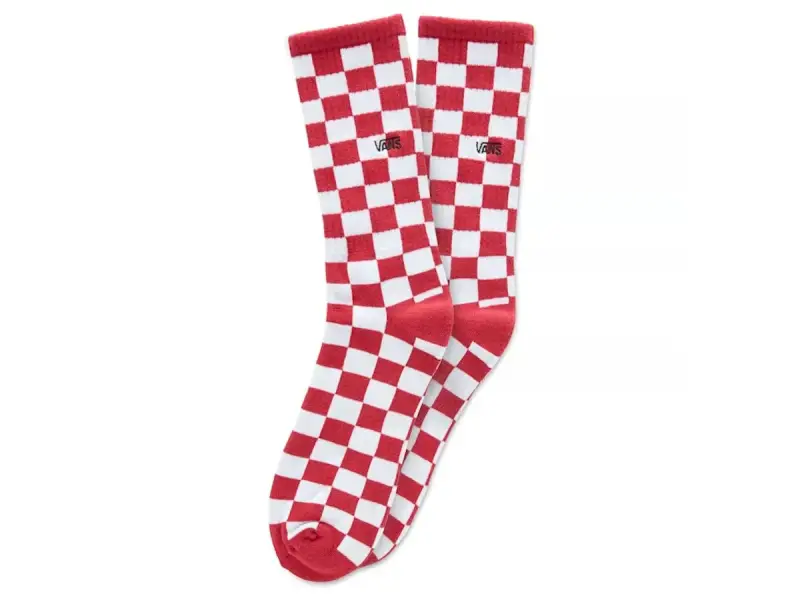 Vans "Checkerboard II Crew" Socken - Red-White Check