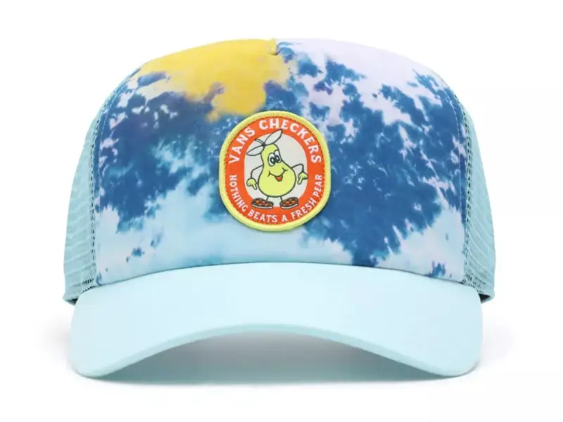 Vans "Checkers Curved Bill Trucker" Kappe - TR Blue