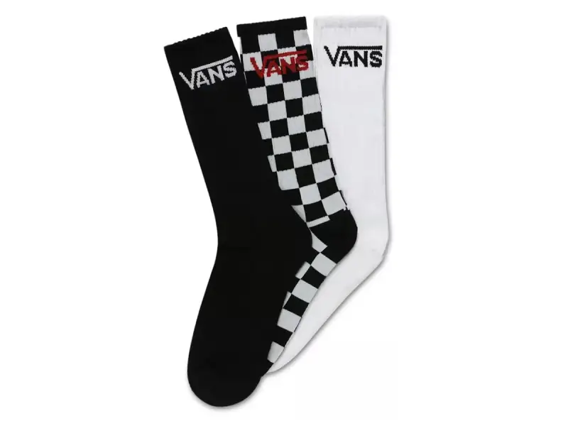 Vans  "Classic Crew" Socken (3 Paar) - Black-Checkerboard