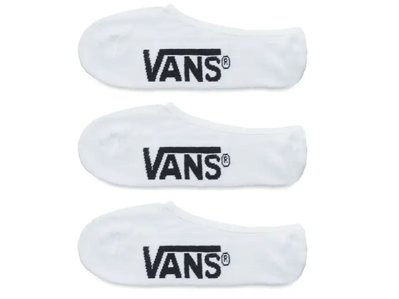 Vans "Classic Super No Show" Socks (3 Pair) - White/Black
