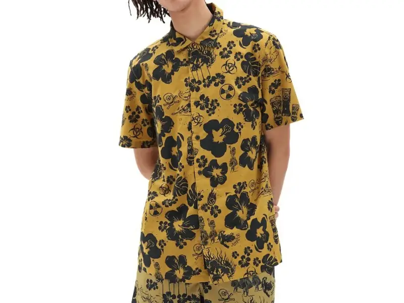 Vans "Dark Aloha Woven" Shirt - Dried Tobacco-Dark Aloha