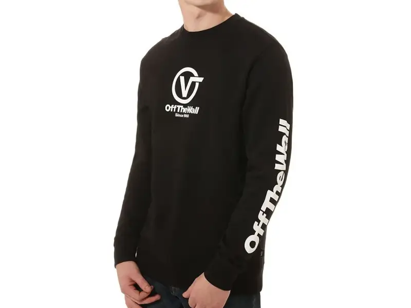 Vans "Distorted Performance Crew" Pullover - Black/White
