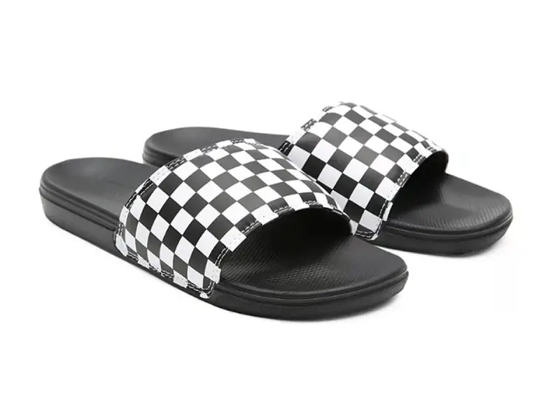Vans "La Costa Slide On" Flip-Flops - (Checkerboard) True White/Black