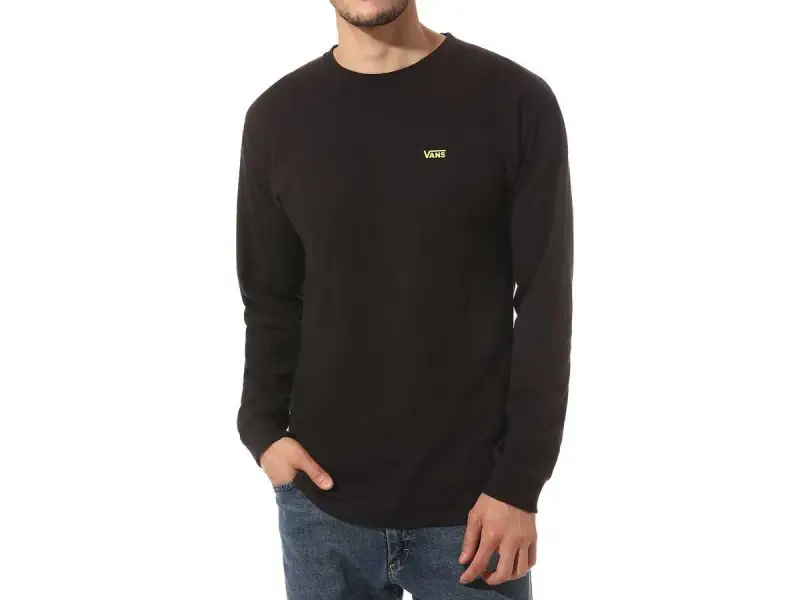 Vans "Left Chest Hit" Longsleeve - Black-Sulphur Spring
