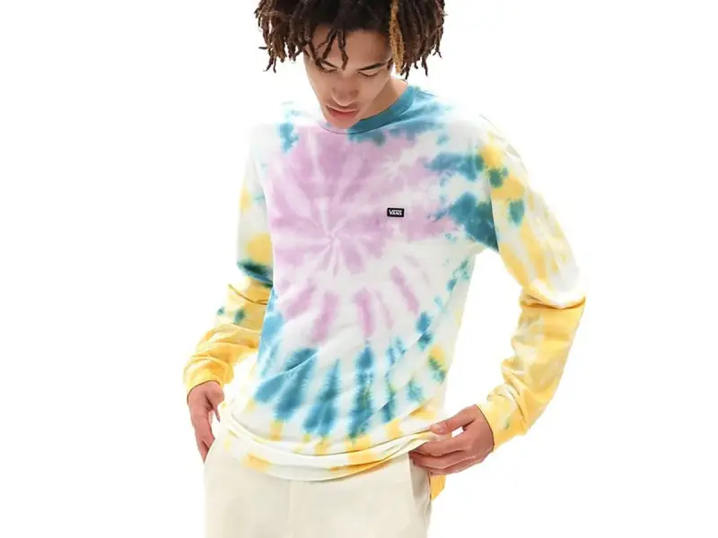 Vans "Off The Wall Classic" Longsleeve - Spiral Tie Dye Saffron