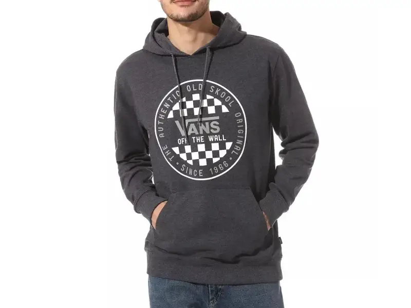 Vans "OG Checker" Hooded Pullover - Black Heather