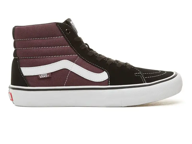 Vans "Sk8-Hi Pro" Shoes - Black/Raisin