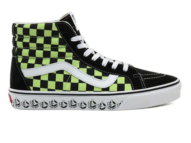 Vans "Sk8-Hi Reissue" Shoes - (Vans BMX) Black/Sharp Green