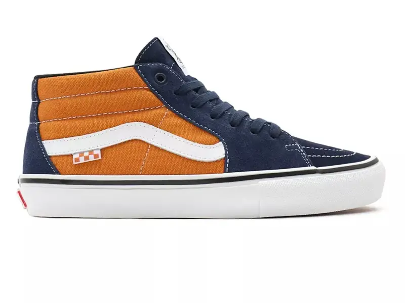 Vans "Skate Grosso Mid" Shoes - Navy/Orange