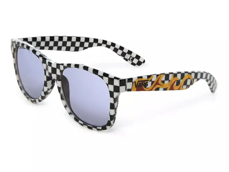 Vans "Spicoli 4" Sunglasses - Black/White Check/Flame