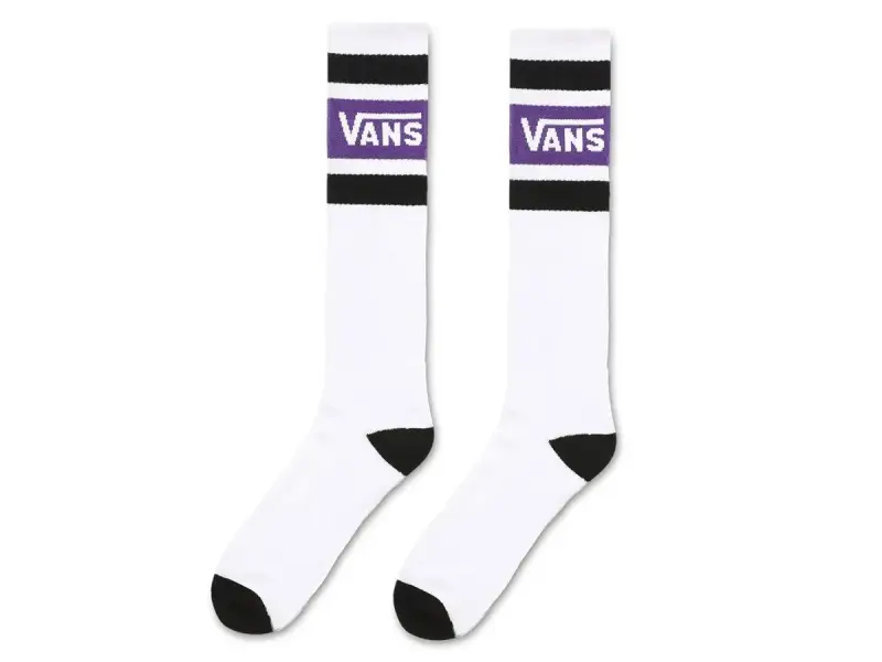 Vans "Stripe Knee Hi" Socken - Heliotrope-White