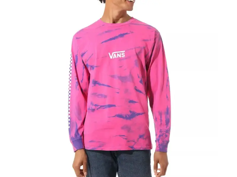 Vans "Tie Dye Checker" Longsleeve - Fuchsia Purple Tie Dye