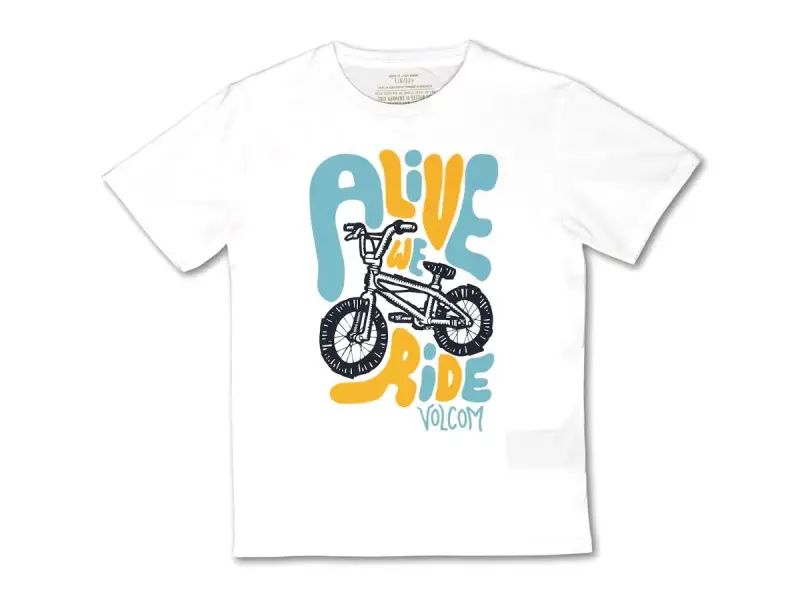 Volcom "Alive We Ride" T-Shirt - White (Kids)