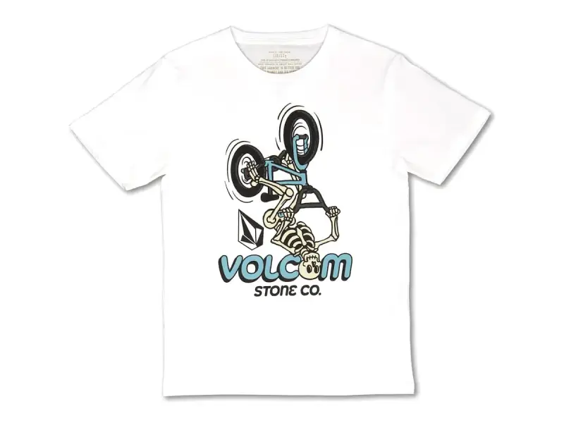 Volcom "Skele Flip" T-Shirt - White (Kids)