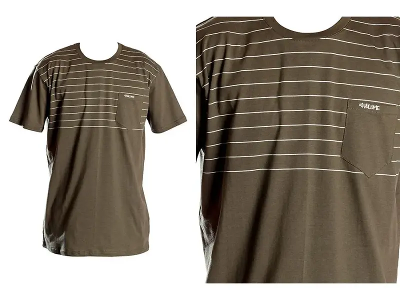 Volume Bikes "Stripes Pocket" T-Shirt - Olive