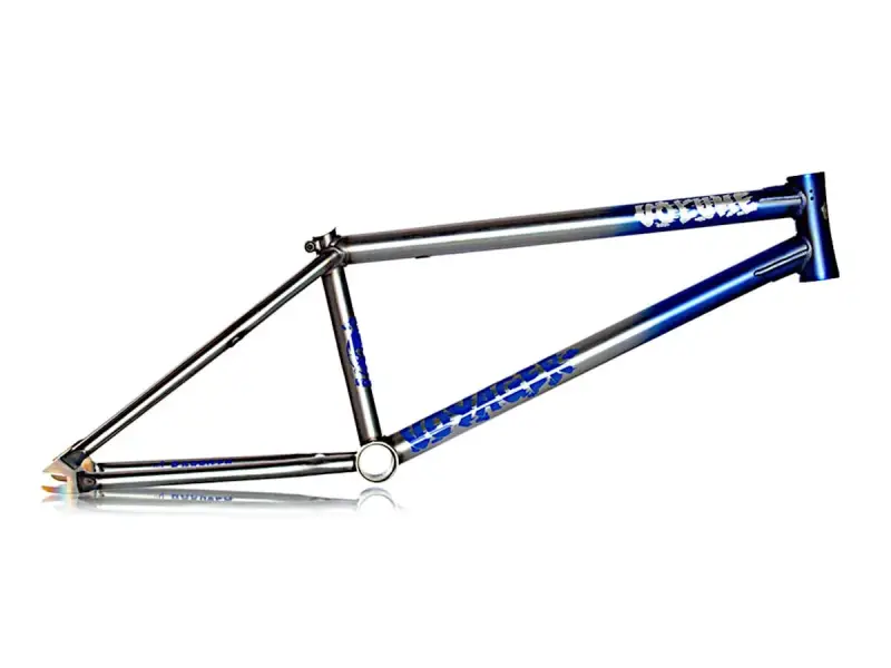 Volume Bikes "Voyager V2" BMX Frame - Trans Blue Fade Raw (Jarren Barboza)