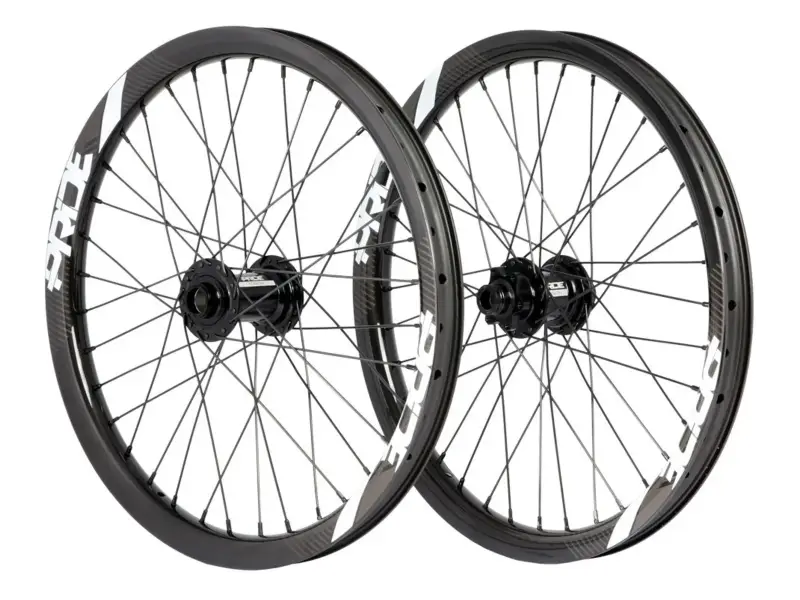Pride Racing "Gravity / Fusion" BMX Race Complete Wheels - Carbon, Disc, 20mm/15mm Axle