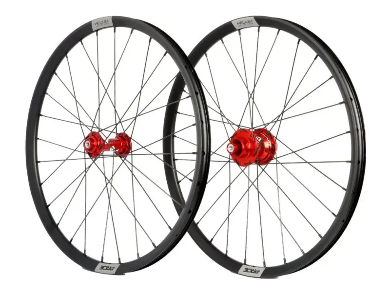 Pride Racing "Control V1 Helium Expert Disc" BMX Race Laufräder - Rot, 20 Zoll / 451, 10mm Achse, D…